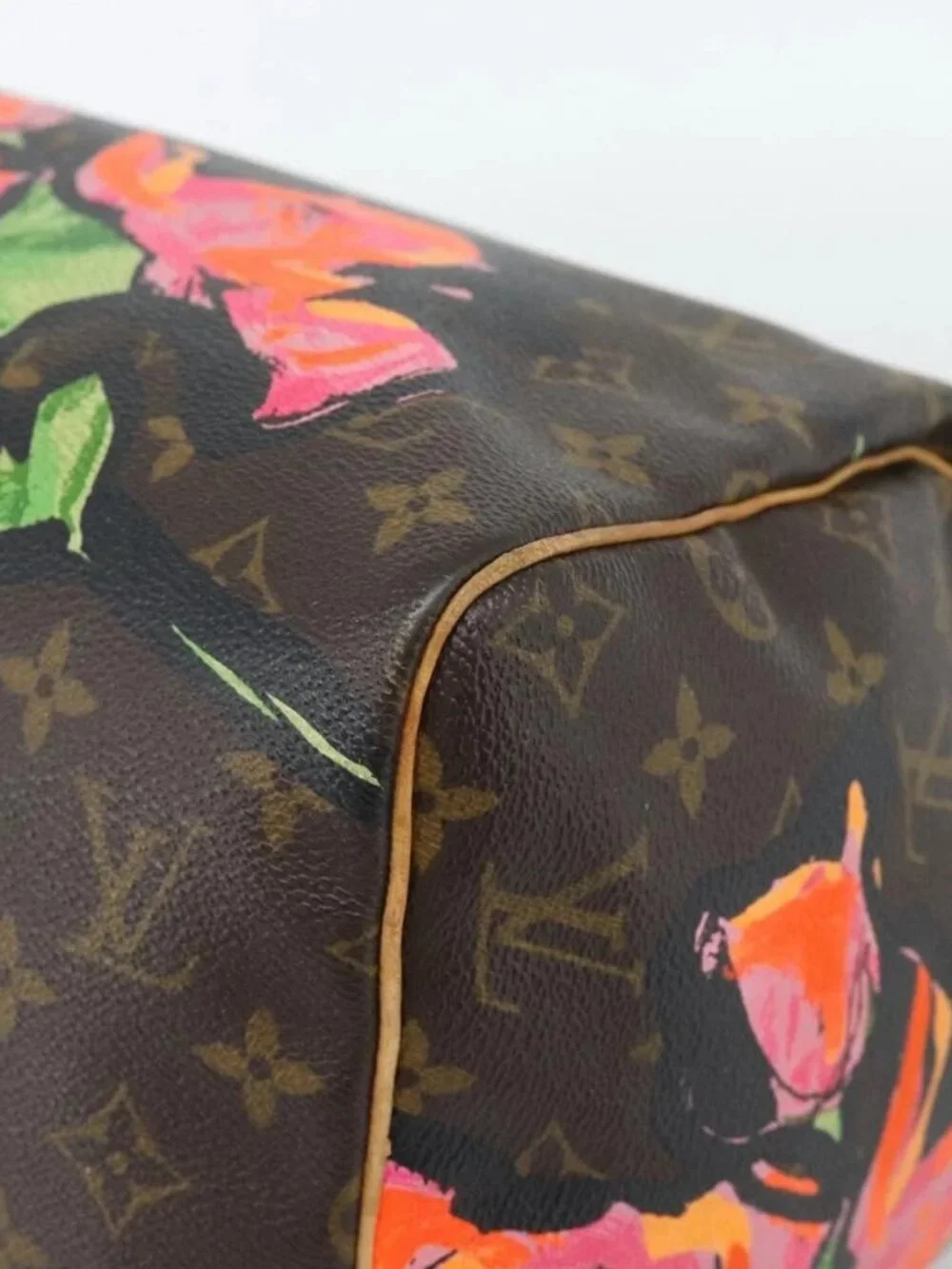 LOUIS VUITTON Monogram Rose Speedy 30 Hand Bag Orange Pink M48610 Auth ka4783SAV